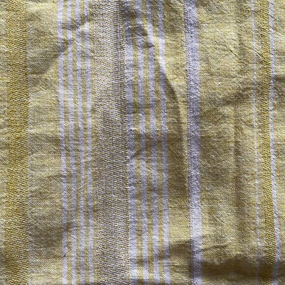 Soft Surroundings Yellow & White Striped Linen Top - Picture 6 of 6